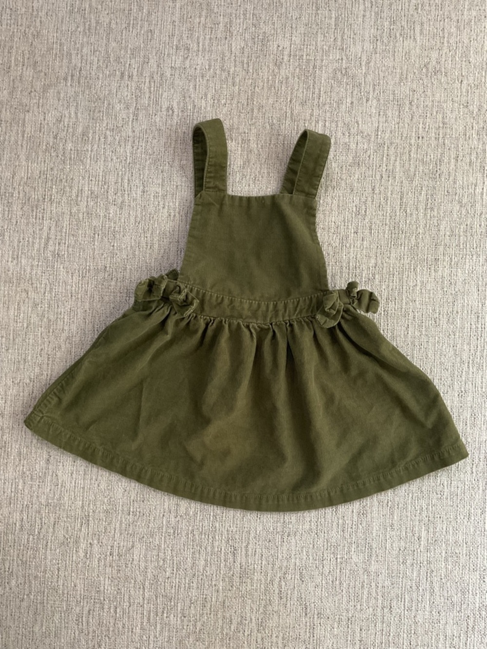 Carter's Olive Green Corduroy Jumper Dress